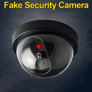 Simulované Surveillance Camera Falošné Domov Dome Figuríny Fotoaparát s Bleskom červené LED Svetlo Bezpečnostné kamery vnútorné / vonkajšie