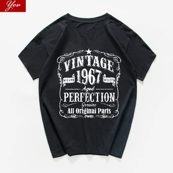 Ročník 1967 dokonalosti všetky pôvodné časť cool tričko mužov Novinka Sarkastický T Shirt hip hop Lumbálna streetwear Tee tričko homme