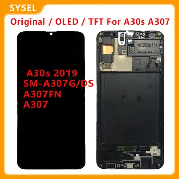 Originál Samsung-galaxy A30s 2019 SM-A307G/DS A307FN LCD Displej Digitalizátorom. Dotykový Panel Sklo Náhradné Zhromaždenie