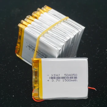 XINJ 10pcs 3,7 V 1500mAh Li lítium-polymérová batéria li po bunky 504050 Pre GPS Sat Nav DIY Fotoaparát E-book jazdy nahrávač