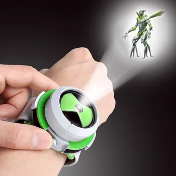 Kreatívne Omnitrix Alien Force Hodinky Hračky Štyri Zbrane Heatblast Hračky Green Power Projektor Darčeky Pre Deti