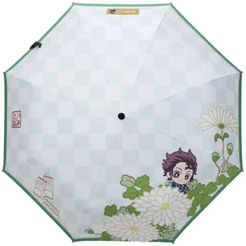 4 zadajte Démon Vrah: Kimetsu č Yaiba Animácie okolité nový dáždnik skladací osobnosti krásne slnečník hračky darček