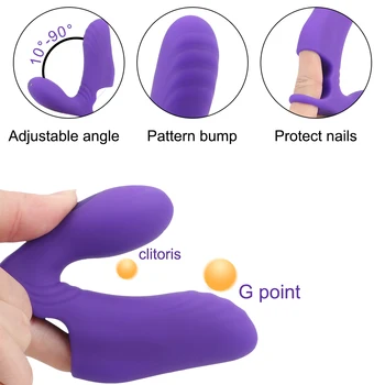 OLO Prst Rukáv Vibrátor Pošvy Stimulácia G-bod Stimulátor Klitorisu Sexuálne Hračky pre Ženy Dvojité Upozorňuje Prst, Vibrátor