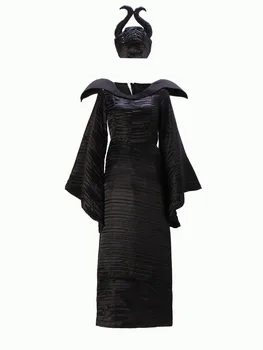 Halloween Zlé Čarodejnice Maleficent Kostým Šípková Ruženka Karneval Cosplay Oblečenie Pre Dospelých Žien Temná Kráľovná Fantasia Maškarný