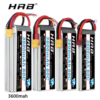 HRB 4S Lipo Batérie 3600mah 60 ḞC 14,8 V V 22.2 V 6s Batérie s EC5 T konektor pre RC 450 550 Lietadlo heli Drone Pre rc auta, RC Čln