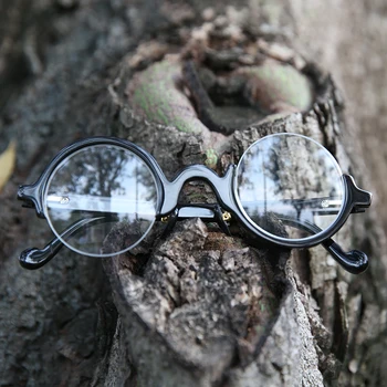 Odd asymetrické pol kola polkruhu arc buffalo roh rámu semi-rim okuliare na čítanie okuliare optické okuliare slnečné okuliare