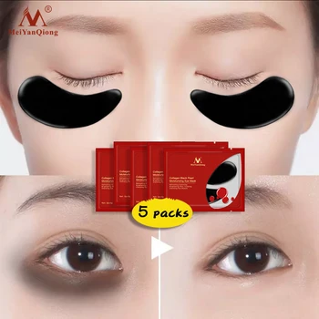 Black Pearl Kolagénové Masky Prírodné Hydratačné Gélové Očné škvrny Odstrániť Tmavé Kruhy Anti-Age Taška Očné Vrásky 5 Kus na Starostlivosť o Pleť