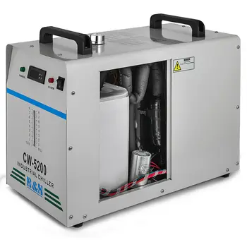 CW-5200DG úžitkovej Vody Chladič pre jednotlivé 130/150W CO2 Laserové Trubice 220V