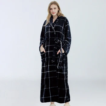 Coral Fleece Oblečenie Na Jeseň V Zime Teplé Sleepwear Ženy Zahustiť Župan Salónik Nightgown Sexy Mäkké Domáce Oblečenie Nový Príchod 2020