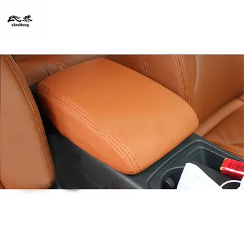 Doprava zadarmo 1set Auto nálepky pre 2010-2016 AUDI A5 PU kožené auto príslušenstvo, lakťová opierka box ochranný kryt