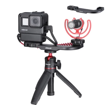 Ulanzi PT-8 PT-9 Vlog Fotoaparát Studenej Obuvi Shotgun Mikrofón, Video Svetlo Fill Light Držiak Univerzálny pre Canon, Nikon, Sony DSLR