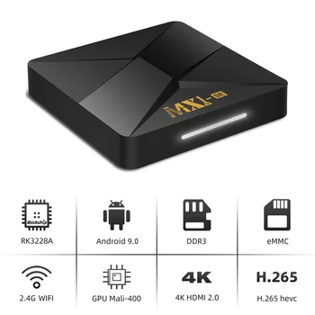 Mx1Se Smart Tv Box Android 9.0 4K Youtube, Google 2.4 G Wifi H. 265 Media Player Android Tv Set-Top-Box