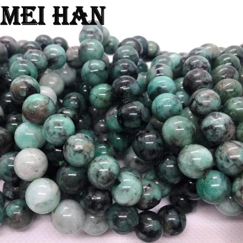 Meihan doprava Zadarmo (19beads/set/28 g) fyzické 10-10.5 m Emerald hladké, okrúhle korálky pre jewerly DIY tvorby