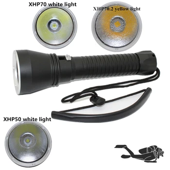 Nepremokavé Potápanie baterku, silný XHP70 4200LM XHP50 2600LM LED podvodné flash light ponoriť Lampa lanterna 26650 18650