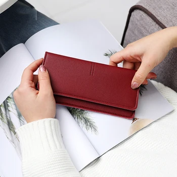 2020 nový štýl jednoduché ultra-tenké peňaženky temperament žien taška mäkké kožené peňaženky ženskej módy peňaženky dar, darček k narodeninám