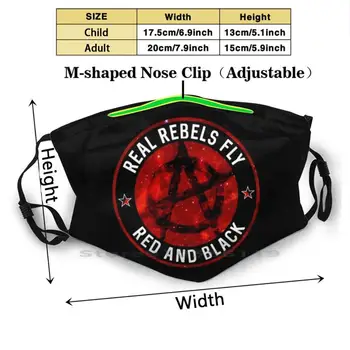 Skutočných Rebelov ( Reupload ) Dospelí Deti Umývateľný Legrační Tvár Masku S Filtrom Anarchie Anarchist Anarchist Anarchie Symbol Anarchia