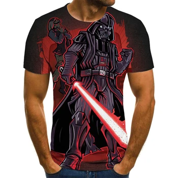 Letné novej pánskej 3D vytlačené T-shirt lete novej pánskej 3D vytlačené T-shirt muž black samuraj T-shirt letné čierne tričko kolo ne