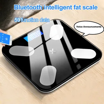 BMI USB Nabíjateľné Digitálny Displej S Smartphone APP Bezdrôtovú Domácu Smart Hmotnosť Bluetooth, telesný Tuk Stupnice, Kúpeľňa Prenosné