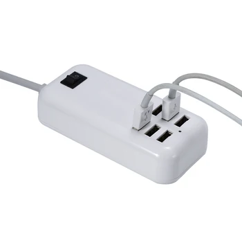 Nabíjačku mobilného Telefónu 6 Port USB HUB-Rozbočovač so AC Adaptér Ploche Adaptér Stenu EÚ a USA, UK, Zapojte Rýchlo Sieťovej Nabíjačky USB Nabíjačky