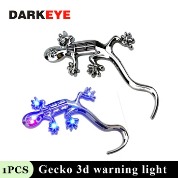 DARKEYE 1pcs Univerzálny Solárny Gecko Kráľ Výstražné Svetlo Vysoké Svetlé LED Lampa Auto Nálepky 3D Nálepky DJ