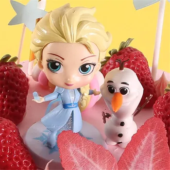 4pcs/set Disney Anime Postavy Mrazené II Elsa Anna Olaf Bruni Roztomilé Hračky Nastaviť Akciu Figma Brinquedos Juguetes Model Bábiky Vianočný Darček