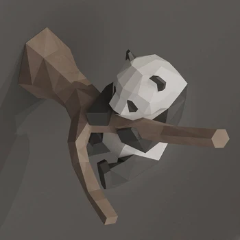 Panda Roztomilý 3D Papier Model HOBBY Ručné Zvieratá Papercraft Akčné Figúrky Hádanky Dieťa Darček Nástenné Dekorácie Domov Závesné Hračky