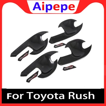 Carbon Fiber Dverí Rukoväť Miska Kryty pre Toyota Rush ABS Auto Styling Diely Auto Samolepky Príslušenstvo Toyota Rush 2018 2019