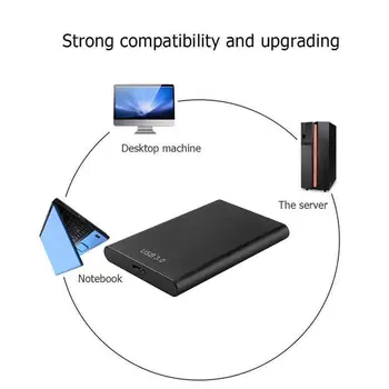 2TB USB 3.0 Prenosný Externý Pevný Disk Box Ultra Slim SATA Ukladacie Zariadenia Prípade Vysokej Rýchlosti pracovnej Plochy Notebooku Hd