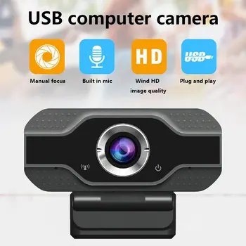 Kamera 1080P Hd Webová Kamera S Mikrofónom Usb Webkamery Pre Pc Počítač A Notebook Live Streaming Video Konferencie Práce