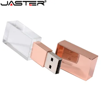 JASTER Nové Vlastné LOGO Crystal Usb 2.0 Pamäť Flash s Darčeka 2 GB 4 GB 8 GB 16 GB 32 GB, 64 GB(Viac 10pcs Zadarmo Logo)