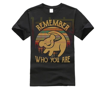 Lion King Pamätať na to, Kto Ste Vintage t-shirt pánske tričko Krátky Rukáv
