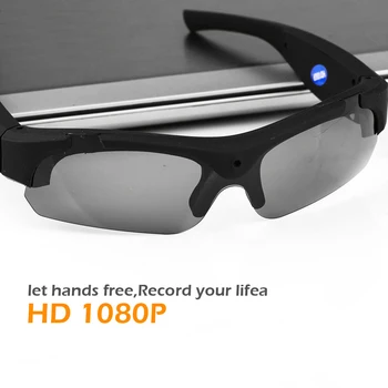 HD 1080P Čierne Vonkajšie Športové Polarizované Okuliare Kamera Mini slnečné Okuliare videorekordér Bezpečnosti Videokamera Cam