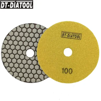 DT-DIATOOL 7pcs 125 mm #100 suché Brúsenie podložky dia 5 palcový Živice dlhopisov diamond flexibilné vankúšiky Veľmi konkurencieschopnú sander disk