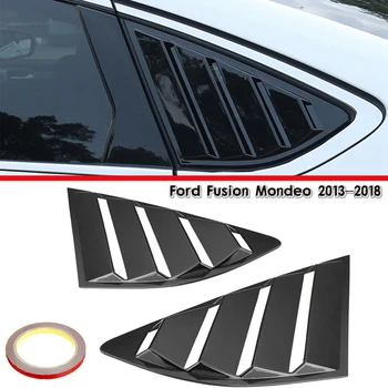1 Pár Lesklé Čierne Bočné Okná Žalúzie slnečník Kryt pre Ford Fusion Mondeo roky 2013-2018