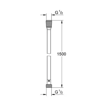 Grohe silverflex sprchové hadice s overflex ochrany, 1500mm, Chrome (28364000)