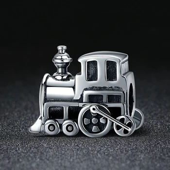 LByzHan Reálne 925 Sterling Silver Vintage Lokomotívy Vlaku Auto Kúzlo fit Ženy Kúzlo Náramok DIY Šperky Čo CMC507