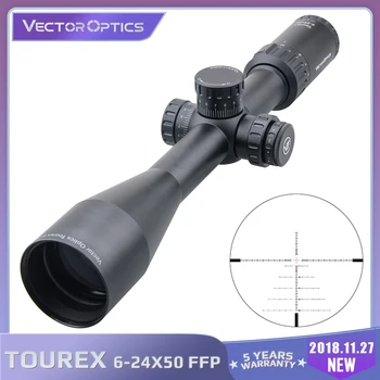 Vektor Optika Tourex 6-24x50 FFP Osvetlenie Riflescope Prvý Ohniskovej Rovine Puška Rozsah Lovu Taktickej Střelecké Nula Stop
