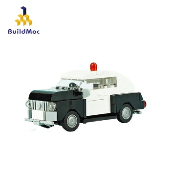 BuildMoc City Policajnej Stanice Auto Deti Hračky, Stavebné Bloky MOC Techniku, Auto Politík Vozidla Tehly Vzdelávacie Hračky Pre Deti,