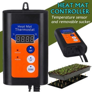 Digitálny Tepla Mat Termostat 120V 1000W Regulátor Teploty Pre Hydroponické Rastliny Semená na Klíčenie Plazov domáce Zvieratá Dodávky