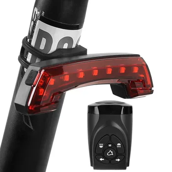BASECAMP USB Nabíjateľné zadné svetlo Svetlo na Bicykel na Bicykli LED Bezdrôtový Požičovňa Alarm Bell Anti-theft Diaľkové Ovládanie bicykli Accessorie