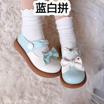 Lolita topánky sladká princezná denne japonský vintage Ploché Topánky Platformu čipky bowknot kawaii topánky cosplay loli dámske topánky