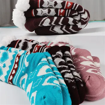 Nový Príchod Thermal Fleece Zimné Papuče Ponožky Jeleň Teplé, Útulné Fuzzy Fleece linajkované Koleno Opojení Zimná Ponožka na Vianočný Darček