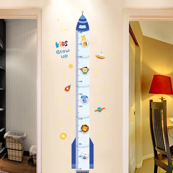[shijuekongjian] Výška Opatrenie Samolepky na Stenu DIY Cartoon Rocket Stenu pre Deti Izby Detská Spálňa, Detská Dekorácia