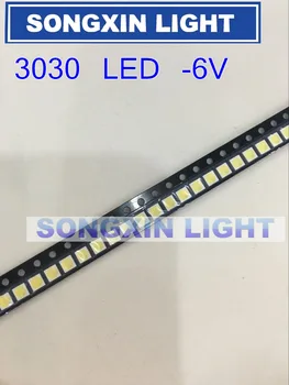 100KS SMD 3030 LED chladné Biele svetlo, Osvetlenie Aplikácie 1W 6V 3 MM*3MM LED