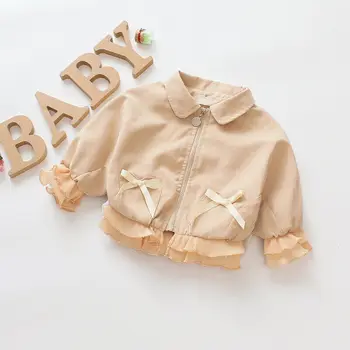 2019 Jeseň Fashion Girl Dieťa Dieťa Dievča Vrchné Oblečenie Zips Coats Jeseň Zimné Bundy Sweastshirt