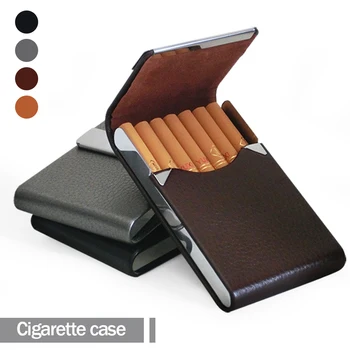 Hliníkové Cigary, Cigaretový Prípade Tabakových Držiteľ Vrecko Box Skladovanie Nádoba z Nehrdzavejúcej Ocele PU Karty, Fajčenie Prípade Príslušenstvo