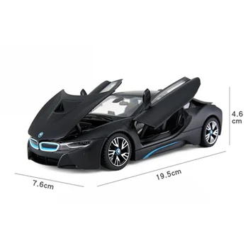 RASTA 1:24 BMW i8 modré auto zliatiny auto model simulácie auto dekorácie kolekcie darček hračka lejacích model chlapec hračka
