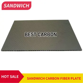 DOPRAVA ZADARMO 200 mm x 300 mm x 5 mm, 300 mm x 300 mm x 5 mm 3 K keper matný uhlíkových vlákien honeycomb panel, sandwich karbónová platňa