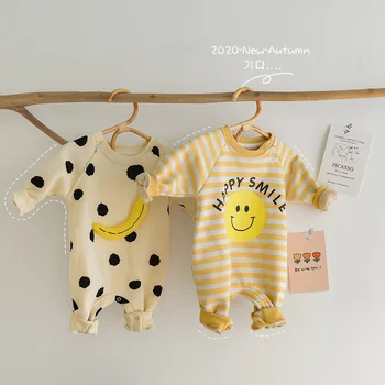 MILANCEL 2020 Zimné Dieťa Remienky Zahustiť Podšívka Baby Dievčatá Oblečenie 3D Banán Dieťa Jumpsuit Úsmev Dieťa Dievča Oblečenie