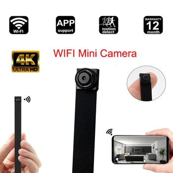DIY WiFi Mini Kamera Mini WiFi Kamera Full HD 4K Videokamera P2P Detekcia Pohybu, Video Bezpečnostné IP Kamera